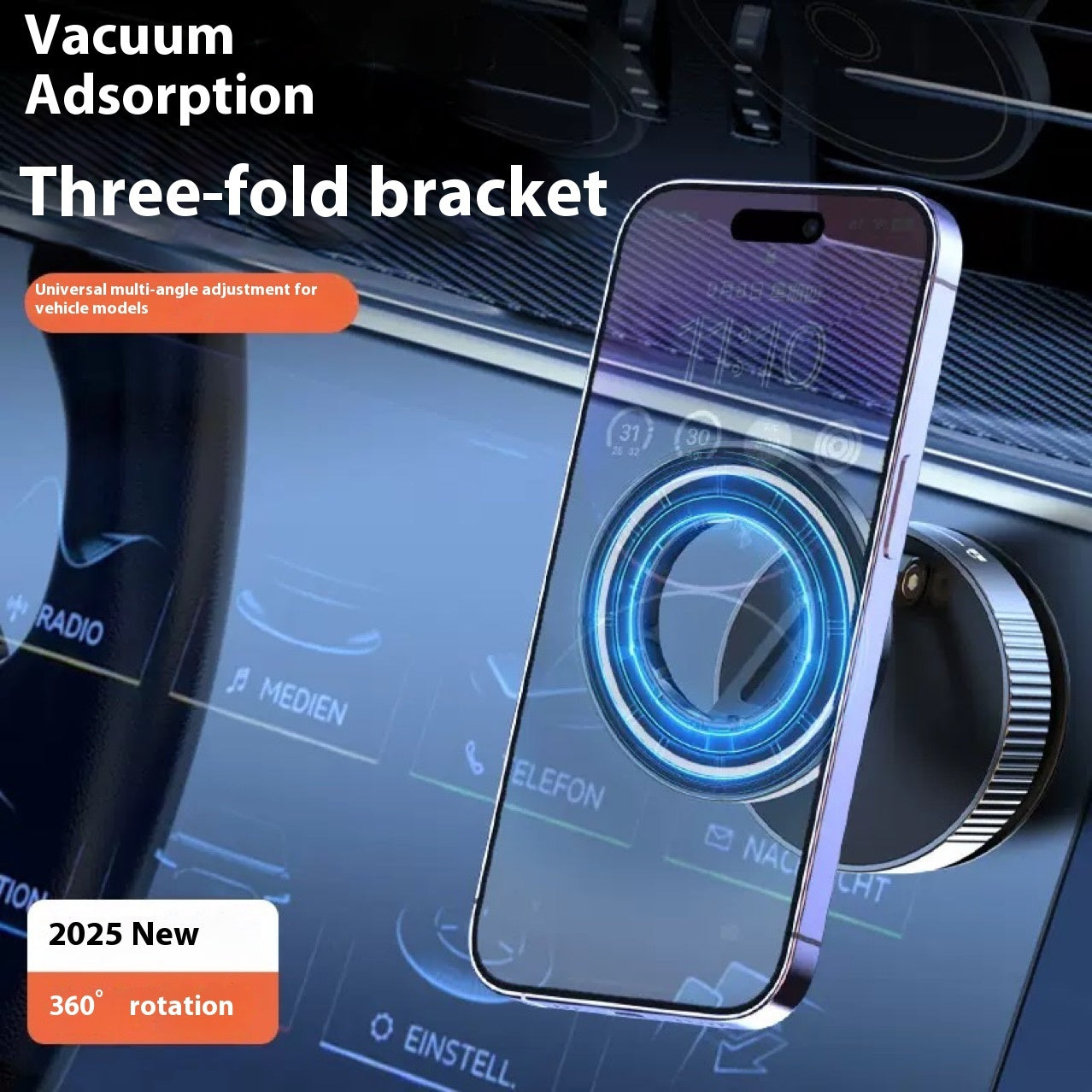 Magnetic Car Phone Holder 360° Rotatable & Foldable