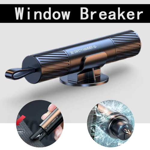 Auto-Sicherheitshammer, Notfall-Glasbrecher, Sicherheitsgurtschneider, Hohe Härte, Wolframstahl, 2-In-1-Rettungswerkzeug, Autozubehör